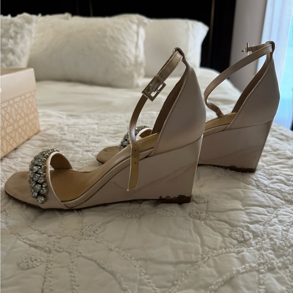 Jewel Badgley Mischka Peggy Crystal Embellished Wedge - Picture 4 of 5